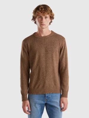 Zdjęcie produktu Benetton, Crew Neck Sweater In Cashmere And Wool Blend, size XL, Brown, Men United Colors of Benetton