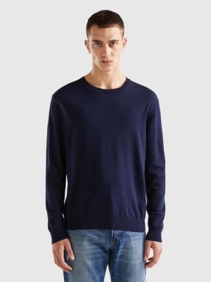 Zdjęcie produktu Benetton, Crew Neck Sweater In Lightweight Cotton Blend, size XXL, Dark Blue, Men United Colors of Benetton