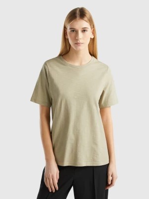 Zdjęcie produktu Benetton, Crew Neck T-shirt In Slub Cotton, size XXS, Light Green, Women United Colors of Benetton