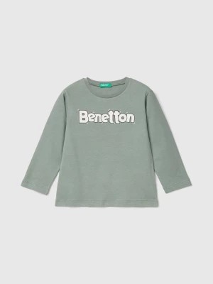 Zdjęcie produktu Benetton, Crew Neck T-shirt In Warm Organic Cotton, size 116, Light Green, Kids United Colors of Benetton