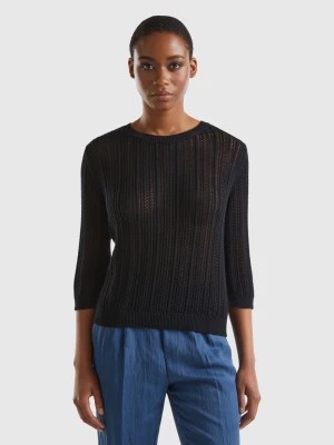 Zdjęcie produktu Benetton, Crochet Sweater, size M, Black, Women United Colors of Benetton