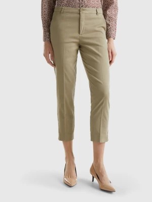 Zdjęcie produktu Benetton, Cropped Chinos In Stretch Cotton, size , Light Green, Women United Colors of Benetton