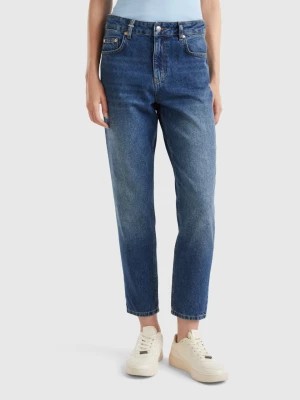 Zdjęcie produktu Benetton, Cropped High-waisted Jeans, size 27, Blue, Women United Colors of Benetton