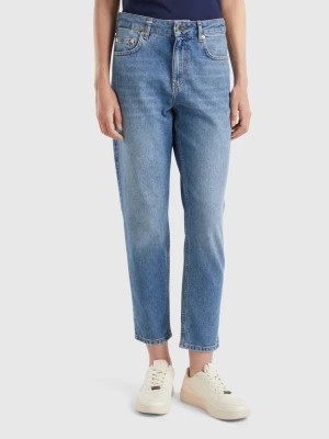 Zdjęcie produktu Benetton, Cropped High-waisted Jeans, size 33, Blue, Women United Colors of Benetton