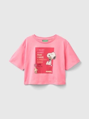 Zdjęcie produktu Benetton, Cropped ©peanuts T-shirt, size 2XL, Pink, Kids United Colors of Benetton