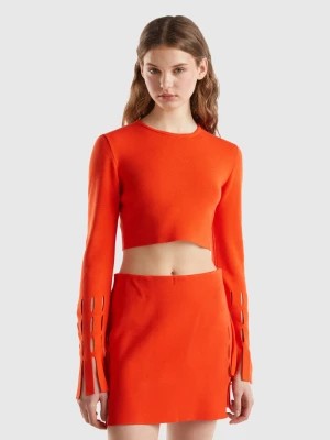 Zdjęcie produktu Benetton, Cut-out Cropped Sweater, size M, Red, Women United Colors of Benetton