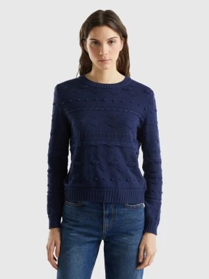 Zdjęcie produktu Benetton, Dark Blue Knitted Sweater, size L, Dark Blue, Women United Colors of Benetton