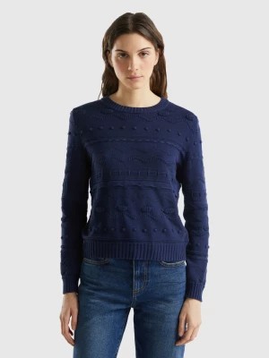 Zdjęcie produktu Benetton, Dark Blue Knitted Sweater, size S, Dark Blue, Women United Colors of Benetton