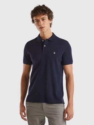 Zdjęcie produktu Benetton, Dark Blue Regular Fit Polo, size L, Dark Blue, Men United Colors of Benetton