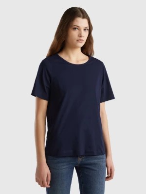 Zdjęcie produktu Benetton, Dark Blue Short Sleeve T-shirt, size L, Dark Blue, Women United Colors of Benetton