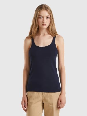 Zdjęcie produktu Benetton, Dark Blue Tank Top In Pure Cotton, size XL, Dark Blue, Women United Colors of Benetton