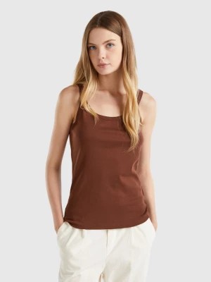 Zdjęcie produktu Benetton, Dark Brown Tank Top In Pure Cotton, size XL, Dark Brown, Women United Colors of Benetton