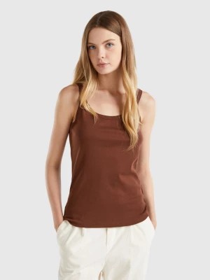 Zdjęcie produktu Benetton, Dark Brown Tank Top In Pure Cotton, size XXS, Dark Brown, Women United Colors of Benetton