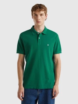 Zdjęcie produktu Benetton, Dark Green Regular Fit Polo, size L, Dark Green, Men United Colors of Benetton