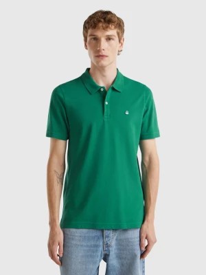 Zdjęcie produktu Benetton, Dark Green Slim Fit Polo, size S, Dark Green, Men United Colors of Benetton