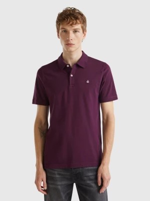 Zdjęcie produktu Benetton, Dark Purple Slim Fit Polo, size L, , Men United Colors of Benetton