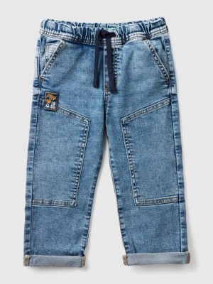 Zdjęcie produktu Benetton, Denim Joggers, size 90, Light Blue, Kids United Colors of Benetton