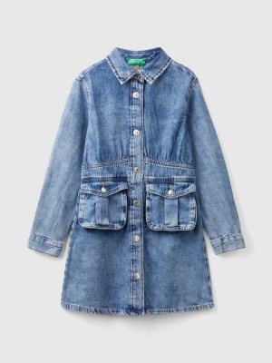 Zdjęcie produktu Benetton, Denim Shirt Dress, size M, Blue, Kids United Colors of Benetton