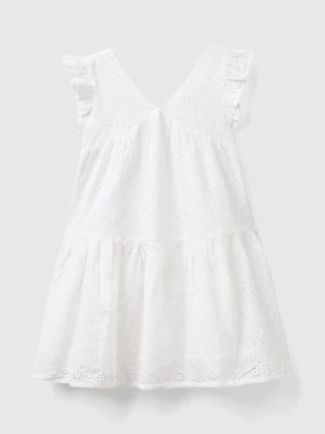 Zdjęcie produktu Benetton, Dress With Broderie Anglaise Embroidery, size 3XL, White, Kids United Colors of Benetton