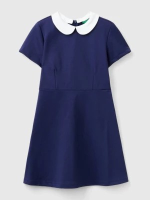 Zdjęcie produktu Benetton, Dress With Removable Collar, size L, Dark Blue, Kids United Colors of Benetton