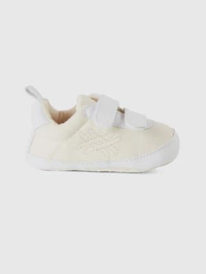 Zdjęcie produktu Benetton, First Steps Shoes In Canvas, size 16, Creamy White, Kids United Colors of Benetton