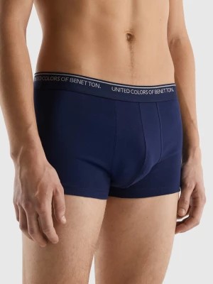 Zdjęcie produktu Benetton, Fitted Boxers In Organic Cotton, size L, Dark Blue, Men United Colors of Benetton