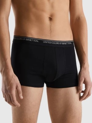 Zdjęcie produktu Benetton, Fitted Boxers In Organic Cotton, size S, Black, Men United Colors of Benetton