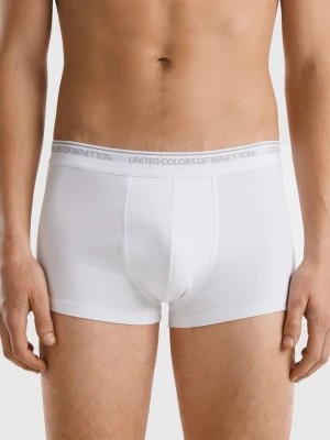 Zdjęcie produktu Benetton, Fitted Boxers In Organic Cotton, size XXL, White, Men United Colors of Benetton