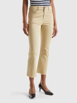 Zdjęcie produktu Benetton, Five-pocket Cropped Trousers, size 26, Beige, Women United Colors of Benetton