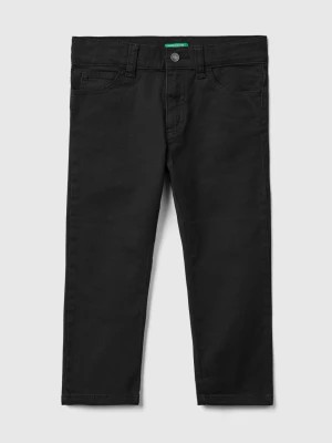 Zdjęcie produktu Benetton, Five-pocket Slim Fit Trousers, size 104, Black, Kids United Colors of Benetton