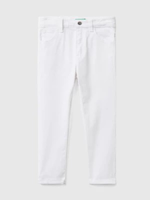 Zdjęcie produktu Benetton, Five-pocket Slim Fit Trousers, size 104, White, Kids United Colors of Benetton