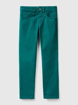 Zdjęcie produktu Benetton, Five-pocket Slim Fit Trousers, size 3XL, Dark Green, Kids United Colors of Benetton