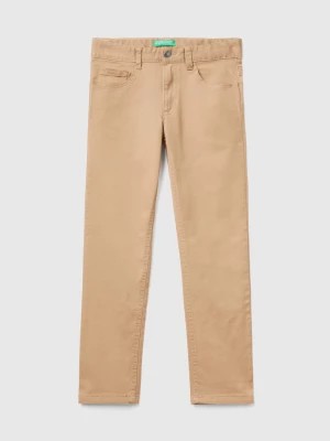 Zdjęcie produktu Benetton, Five Pocket Slim Fit Trousers, size S, Camel, Kids United Colors of Benetton