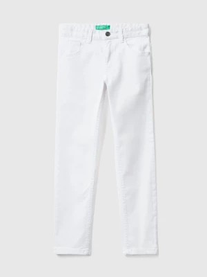 Zdjęcie produktu Benetton, Five Pocket Slim Fit Trousers, size XL, White, Kids United Colors of Benetton