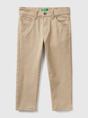 Zdjęcie produktu Benetton, Five-pocket Stretch Trousers, size 104, Beige, Kids United Colors of Benetton