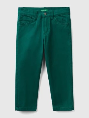 Zdjęcie produktu Benetton, Five-pocket Stretch Trousers, size 82, Dark Green, Kids United Colors of Benetton