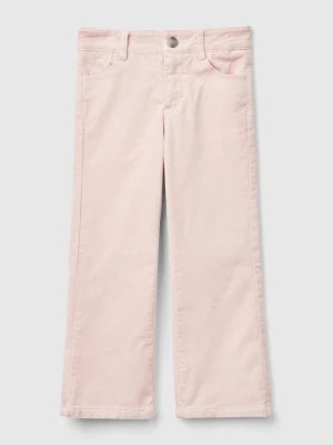 Zdjęcie produktu Benetton, Flare Fit Velvet Trousers, size 104, Soft Pink, Kids United Colors of Benetton