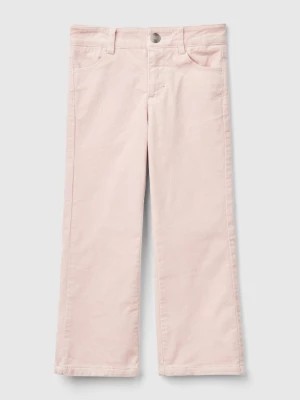 Zdjęcie produktu Benetton, Flare Fit Velvet Trousers, size 82, Soft Pink, Kids United Colors of Benetton