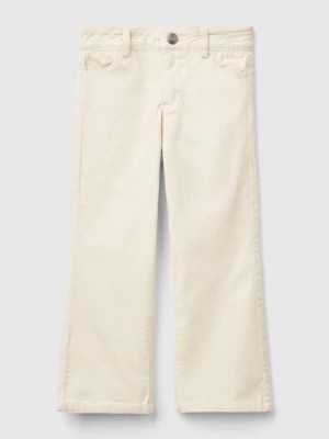 Zdjęcie produktu Benetton, Flare Fit Velvet Trousers, size 90, Creamy White, Kids United Colors of Benetton