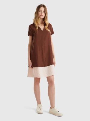 Zdjęcie produktu Benetton, Flared Dress In Modal® Blend, size L, Dark Brown, Women United Colors of Benetton