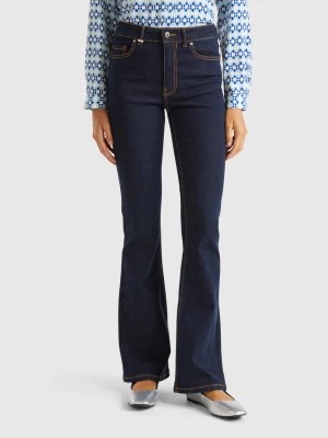 Zdjęcie produktu Benetton, Flared Jeans In Recycled Cotton Blend, size 26, Dark Blue, Women United Colors of Benetton