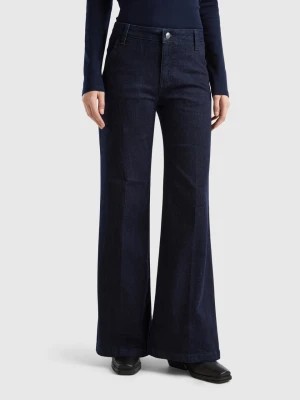 Zdjęcie produktu Benetton, Flared Jeans In Stretch Cotton, size , Dark Blue, Women United Colors of Benetton