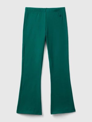 Zdjęcie produktu Benetton, Flared Leggings In Stretch Cotton, size L, Dark Green, Kids United Colors of Benetton