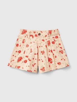 Zdjęcie produktu Benetton, Floral Shorts, size 3XL, Peach, Kids United Colors of Benetton