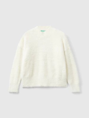 Zdjęcie produktu Benetton, Furry Yarn Sweater, size M, Creamy White, Kids United Colors of Benetton