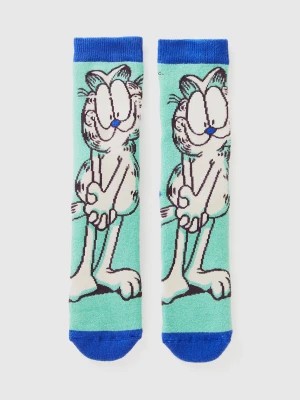 Zdjęcie produktu Benetton, Garfield Non-slip Socks ©2024 By Paws, Inc., size 25-29, Light Green, Kids United Colors of Benetton