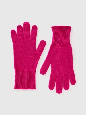 Zdjęcie produktu Benetton, Gloves In Pure Merino Wool, size OS, Cyclamen, Women United Colors of Benetton