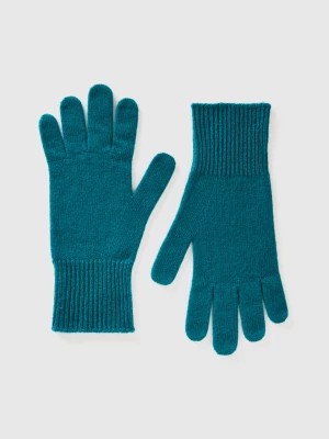 Zdjęcie produktu Benetton, Gloves In Pure Merino Wool, size OS, Dark Green, Women United Colors of Benetton