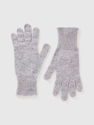 Zdjęcie produktu Benetton, Gloves In Pure Merino Wool, size OS, Light Gray, Women United Colors of Benetton