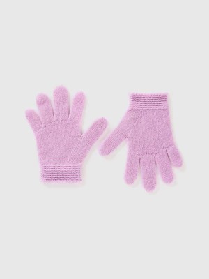 Zdjęcie produktu Benetton, Gloves In Stretch Wool Blend, size 82-98, Lilac, Kids United Colors of Benetton